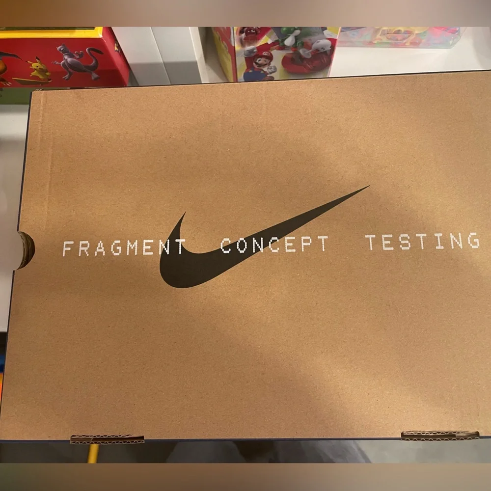 Nike Minds 001 x Fragment, BRAND NEW TAGS ON, Black clog/ slides with blue sole.